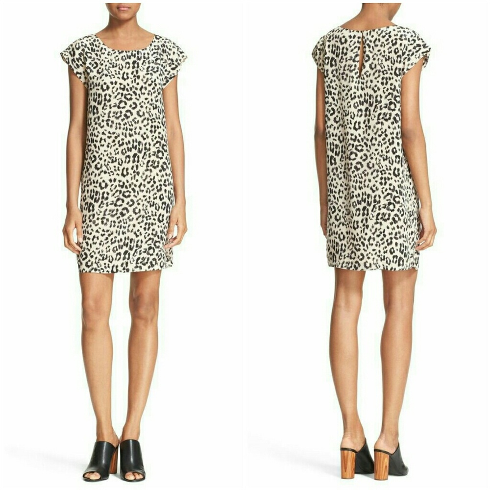 ‼️ LOWEST ‼️ LAST CHANCE ‼️ Joie Weaver Leopard Print Silk Shift Dress